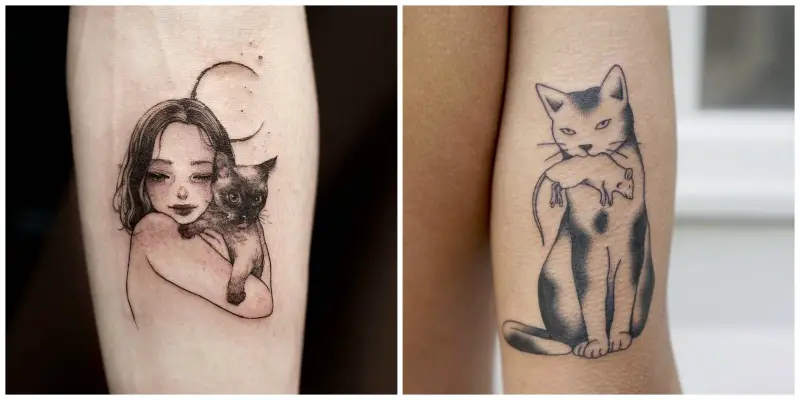 Cattoo, cat, tattoo, HD phone wallpaper | Peakpx