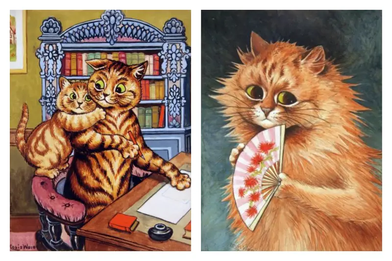 Louis Wain // Cats - Christmas Toys Canvas Print - Buy