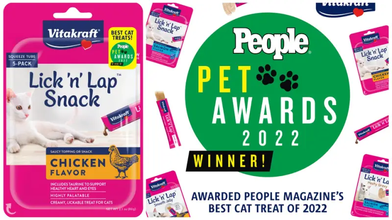 Vitakraft Lick 'N' Lap Snacks Named Best Cat Treats of 2022