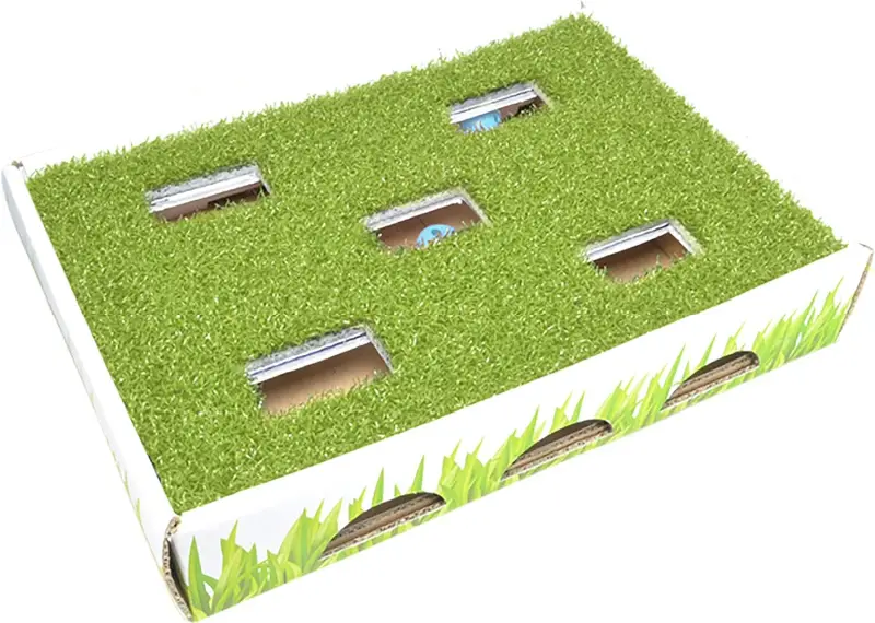 catstages grass toy